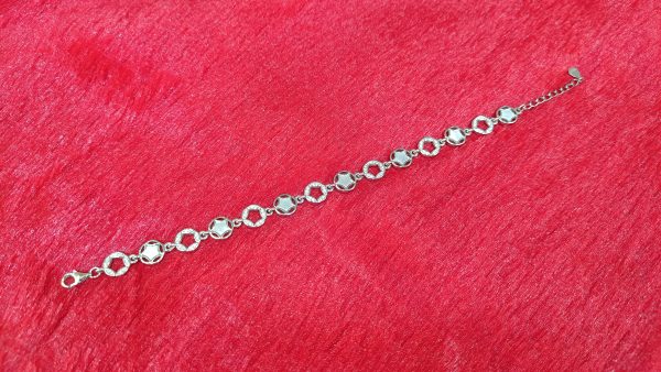 Dual Motif Silver Bracelet - Image 2