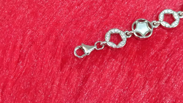 Dual Motif Silver Bracelet - Image 3