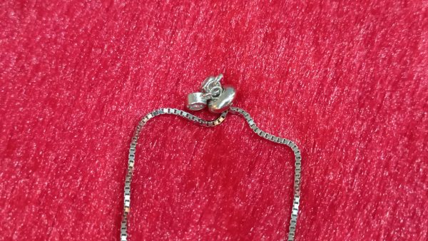 Teardrop Ruby-Accent Silver Bracelet - Image 3