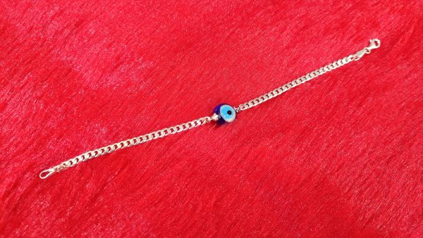 Evil Eye Silver Link Bracelet - Image 2