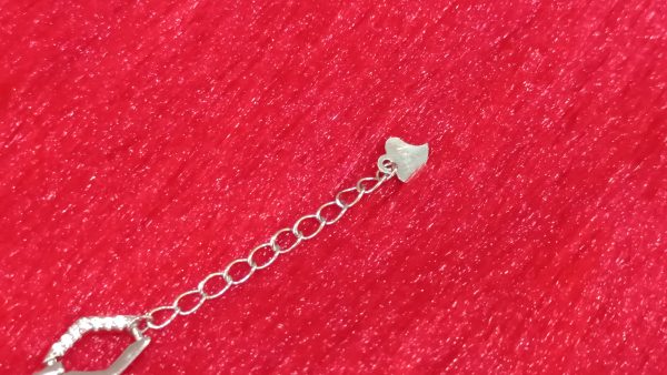 Diamond-Accent Geometric Link Silver Bracelet - Image 4