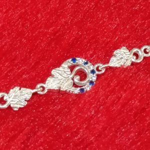 Silver Vine Leaf & Swirl Bracelet