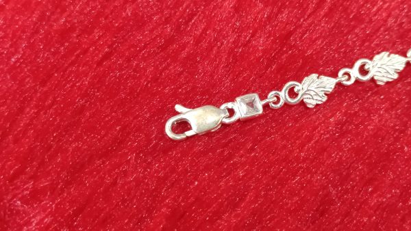 Silver Vine Leaf & Swirl Bracelet - Image 4