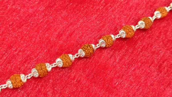 Rudraksha Bead Silver Bracelet