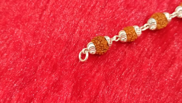 Rudraksha Bead Silver Bracelet - Image 3