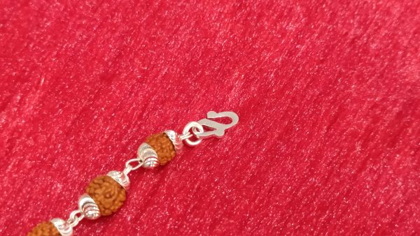 Rudraksha Bead Silver Bracelet - Image 4