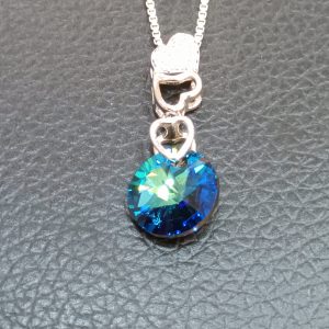 Sterling Silver Round Pendant Necklace