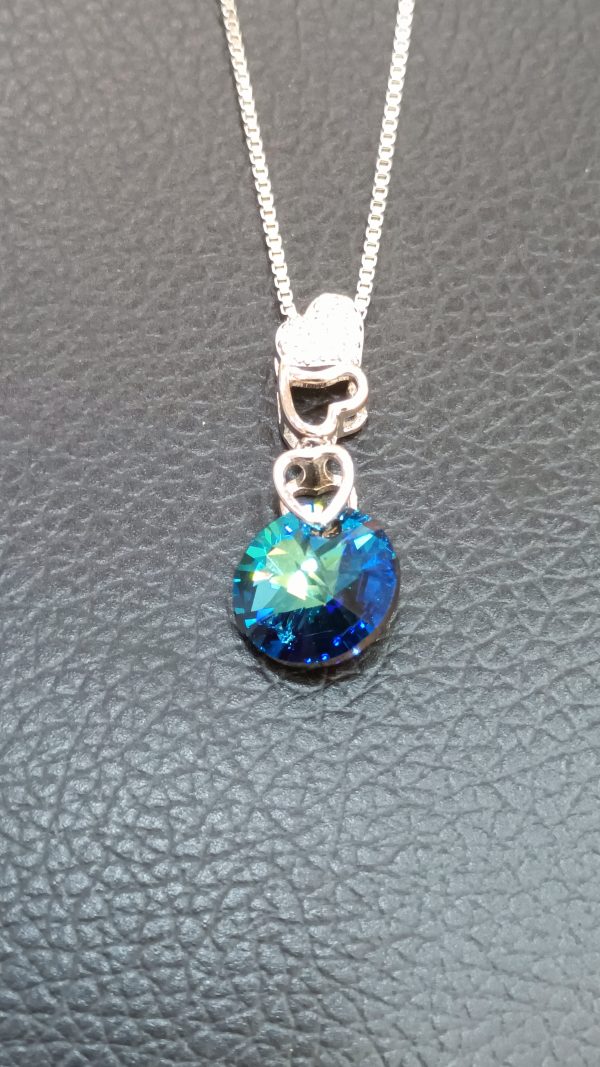 Sterling Silver Round Pendant Necklace