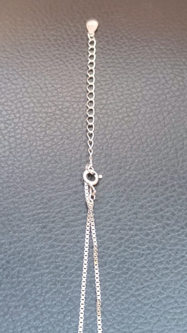 Sterling Silver Round Pendant Necklace - Image 3