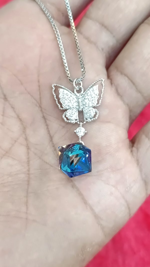 Butterfly Pendant with Chain - Image 2