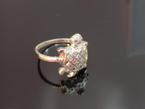 Sterling Silver Turtle Ring – Symbol of Serenity and Strength