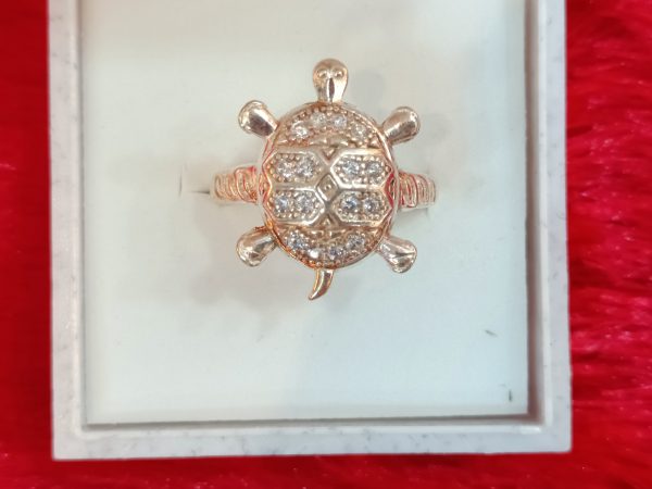 Sterling Silver Turtle Ring – Sparkling Symbol of Wisdom and Protection - Image 4