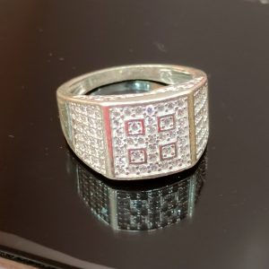 Square-Cluster Silver Ring