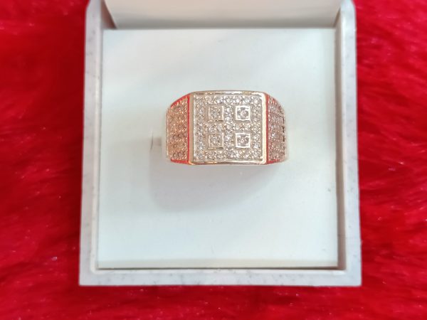 Square-Cluster Silver Ring - Image 5