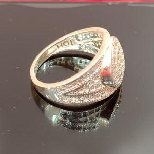 Radiant Round Cluster Silver Ring