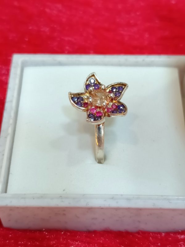Radiance Ring with Multicolor Petal Accents - Image 3