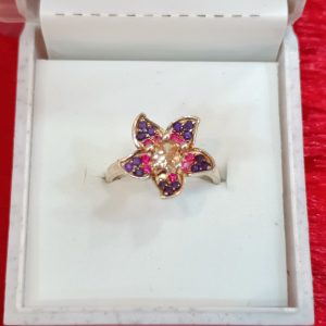 Radiance Ring with Multicolor Petal Accents