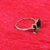 Butterfly Ring with Dual Green Gemstones - Image 2