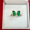 Butterfly Ring with Dual Green Gemstones - Image 5