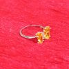 Sterling Silver Butterfly-Inspired Ring with Yellow Gemstones - Image 5
