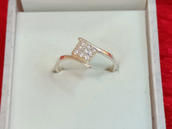Sterling Silver Princess Cluster Ring - Image 4