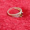 Split Band Ring with Green Oval Gemstone - Image 5