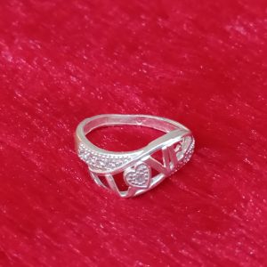 Love Ring with Crystal Accents
