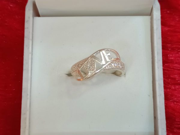 Love Ring with Crystal Accents - Image 6