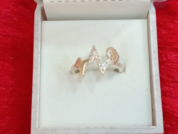 Sparkling Heartbeat & Heart Design Ring - Image 2