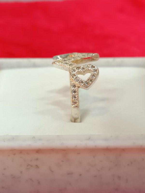 Sparkling Heartbeat & Heart Design Ring - Image 4