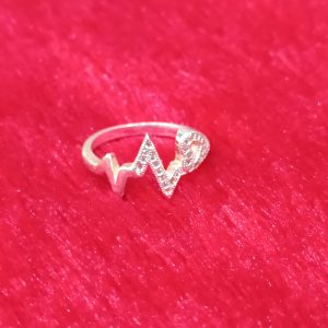 Sparkling Heartbeat & Heart Design Ring