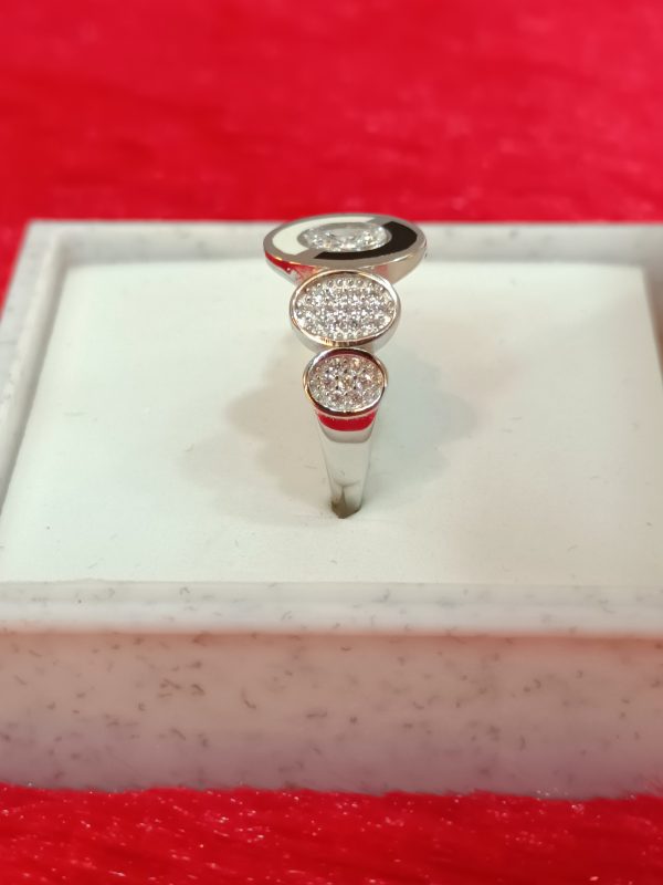 Modern Trio Disc Silver Ring - Image 5