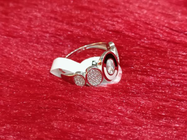 Modern Trio Disc Silver Ring - Image 2