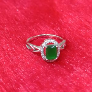 Emerald Radiance Silver Ring