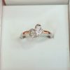 Whimsical Heart Swirl Silver Ring - Image 3