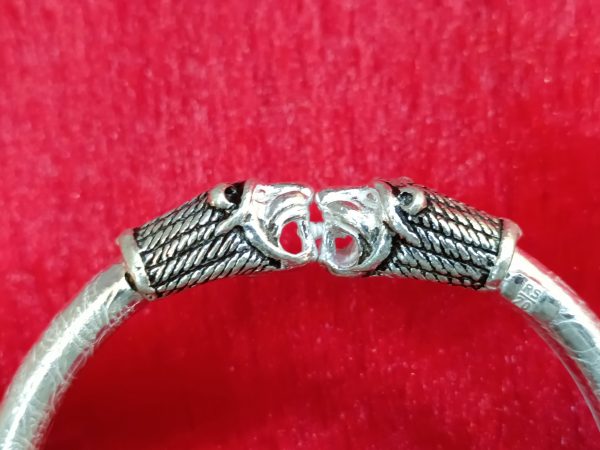 Oxidized Lion Head Kada for Men - Image 4