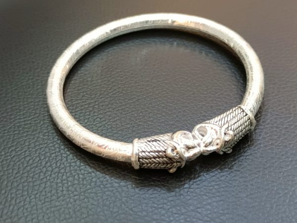 Oxidized Lion Head Kada for Men - Image 5
