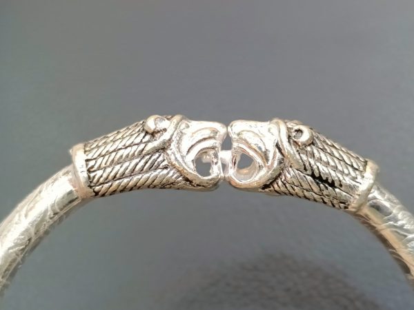 Oxidized Lion Head Kada for Men - Image 7