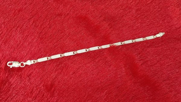 Textured Bar Link Bracelet - Image 2