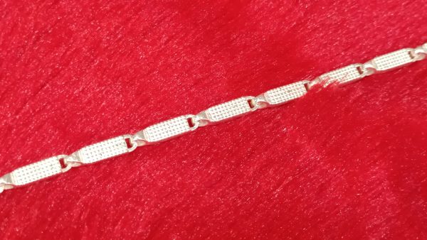Textured Bar Link Bracelet