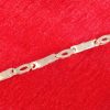 Sterling Silver Flat Oval Link Bracelet