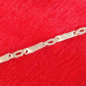 Sterling Silver Flat Oval Link Bracelet