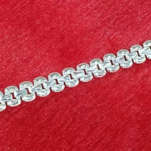 Sterling Silver Laser-Cut Design Bracelet