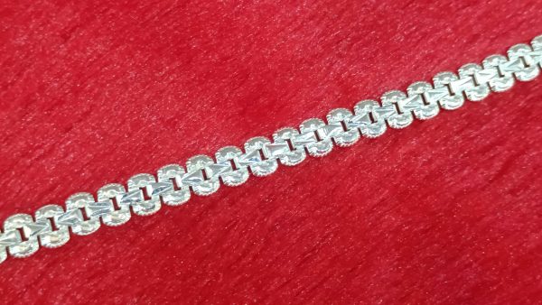 Sterling Silver Laser-Cut Design Bracelet