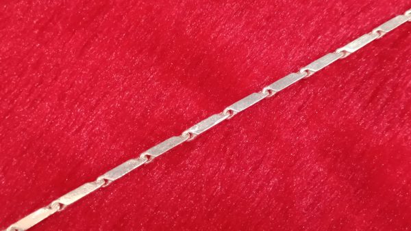 Silver Flat Bar Link Bracelet