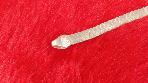 Diagonal Textured Chain Bracelet - Image 3