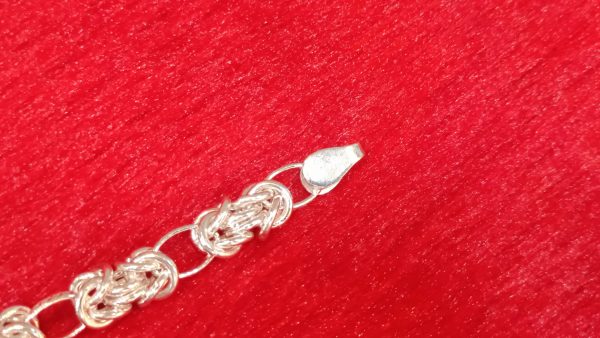 Silver Byzantine Chain Bracelet - Image 4