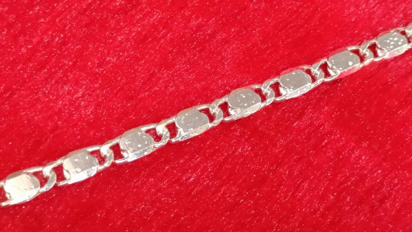 Classic Linked Oval Silver Bracelet