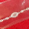 Leaf Motif Silver Bracelet