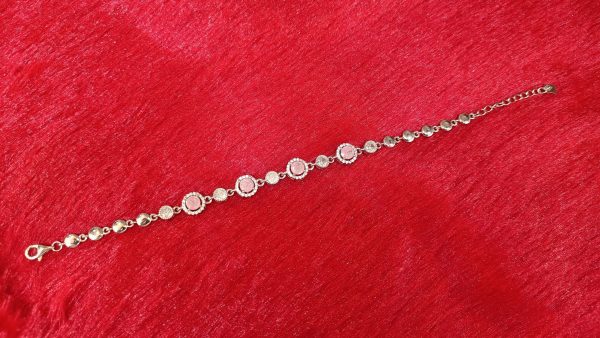Pink Halo Crystal Silver Bracelet - Image 2